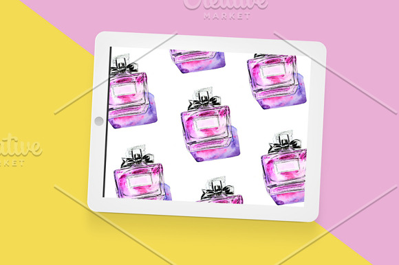 Watercolor Perfume Illustration in Illustrations - product preview 3
