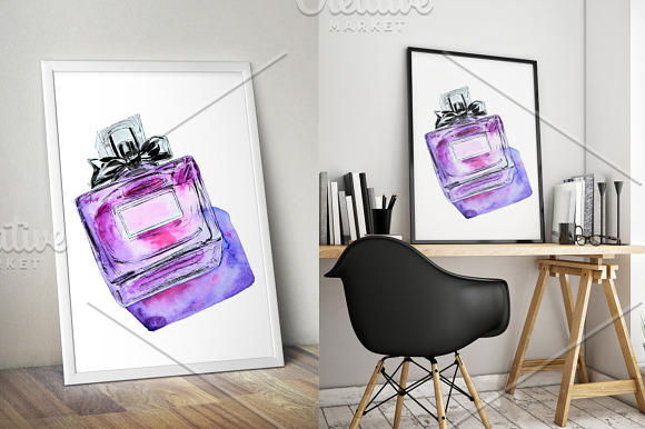 Watercolor Perfume Illustration in Illustrations - product preview 5