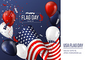 USA flag day holiday design.