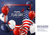 USA flag day holiday design.