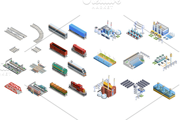 Mega Isometric Set in Construction Icons - product preview 7