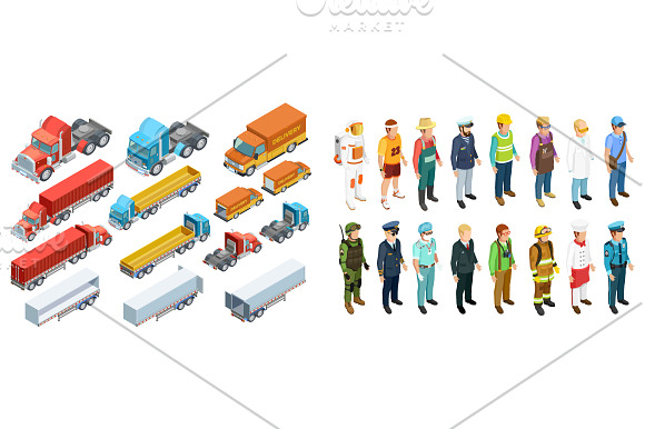 Mega Isometric Set in Construction Icons - product preview 21