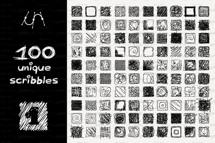 vector square SCRIBBLES Part 1 in Patterns - product preview 8