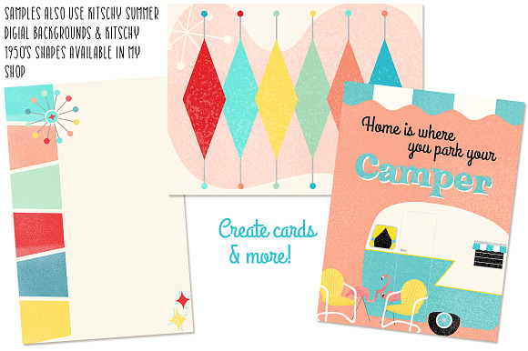 Kitschy Summer Elements in Illustrations - product preview 7
