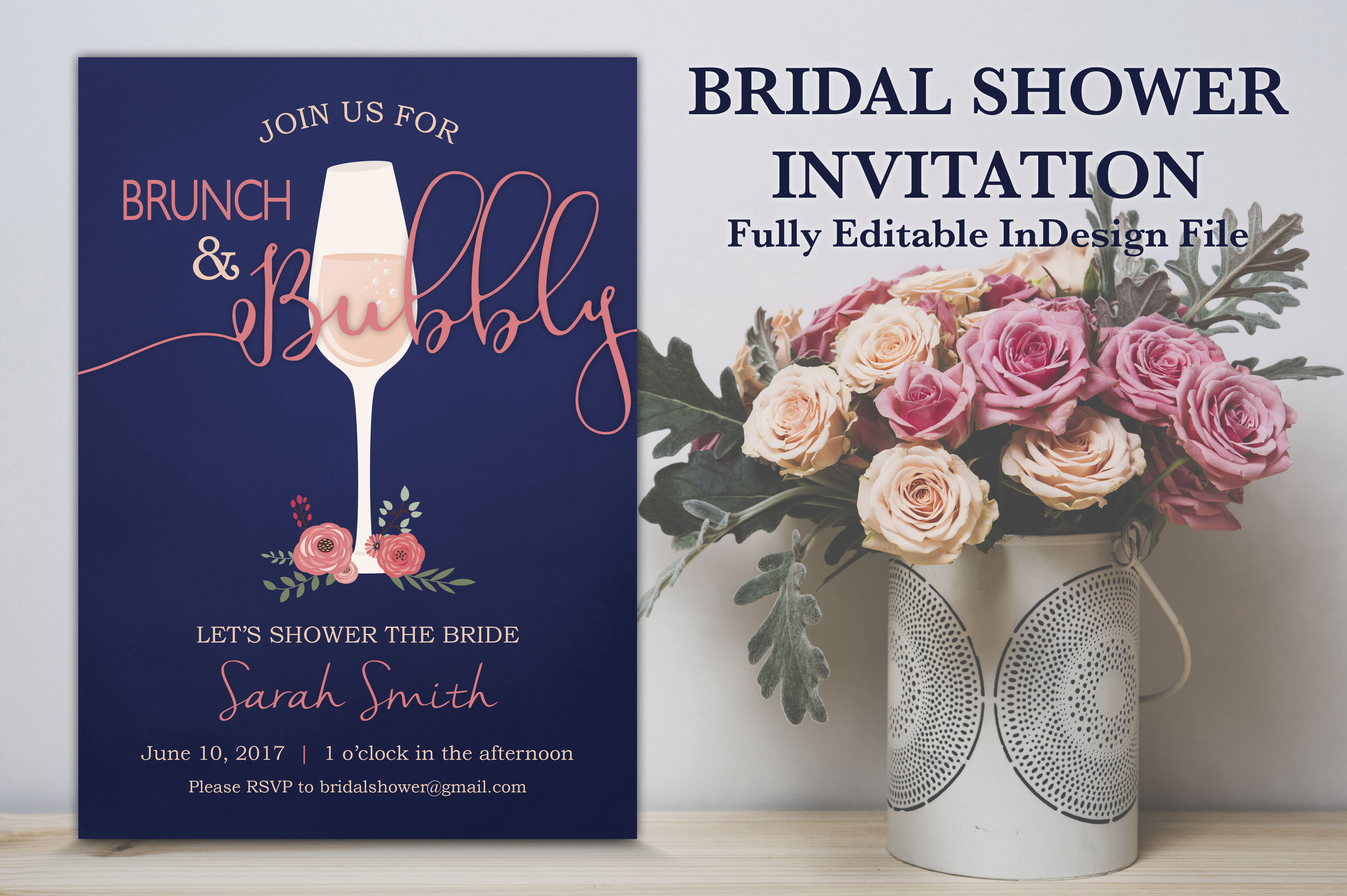 Brunch n Bubbly Bridal Shower Invite Creative Daddy