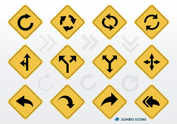 Jumbo Flat-Glyph Icons Set in Animal Emoticons - product preview 3