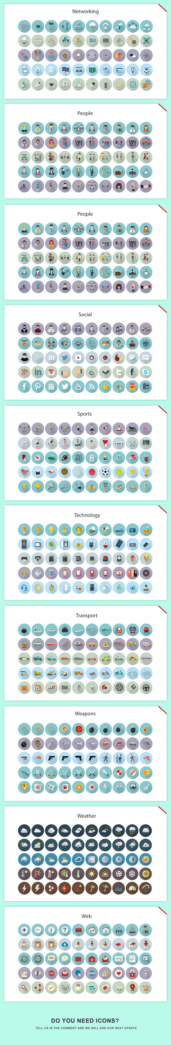 Jumbo Flat-Glyph Icons Set in Animal Emoticons - product preview 7