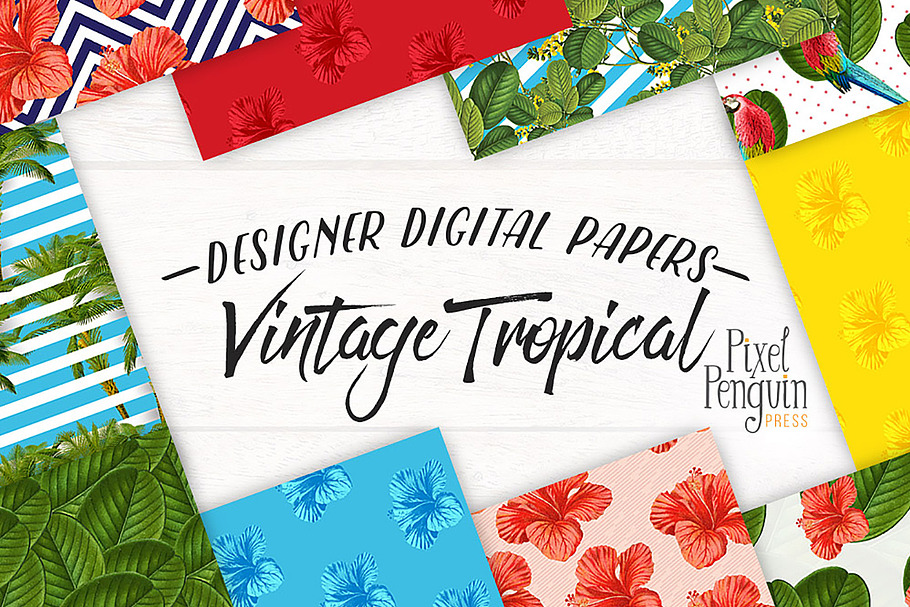 Tropical Digital Paper in Patterns - product preview 8