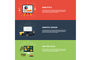 Icons for web design analytics