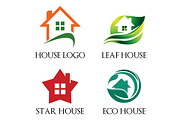 4 Unique House Home Residential Logo