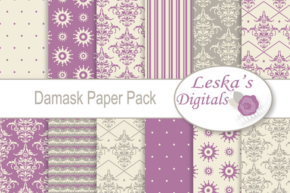 Vintage Digital Paper in Patterns - product preview 4