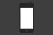Minimal Black iPhone 5 PSD Template