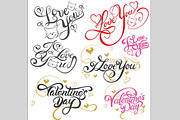 Love You, Lettering Design Vector