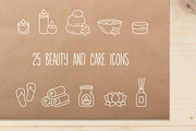Set of 25 Beauty and Care icons