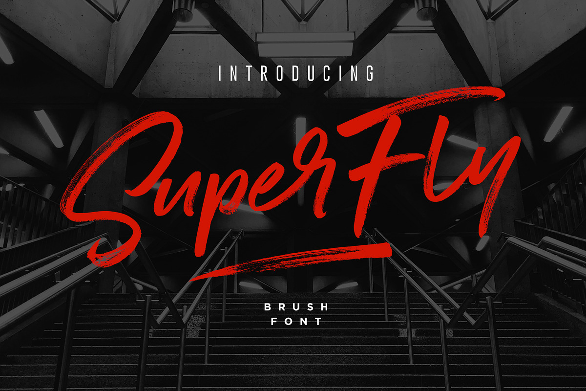 SuperFly Brush Font in Brush Fonts - product preview 8