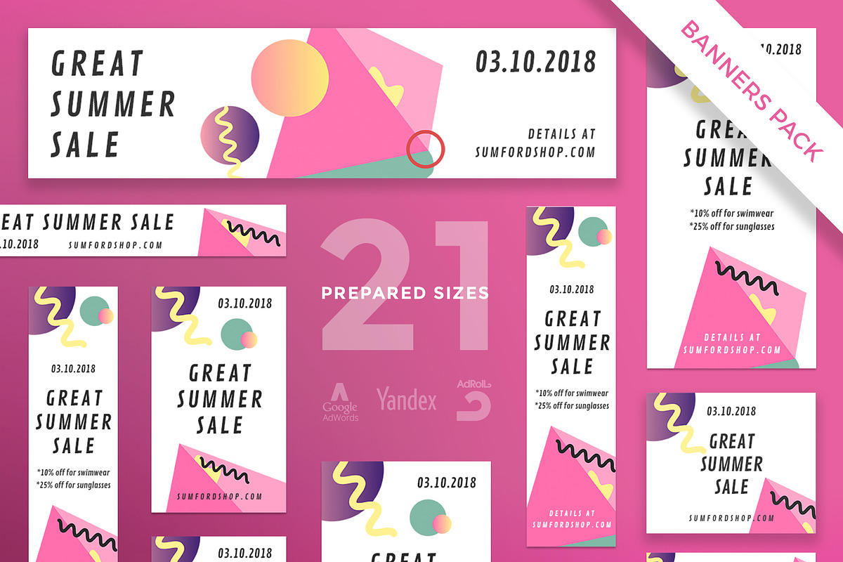 Banners Pack | Summer Shop in Templates - product preview 8