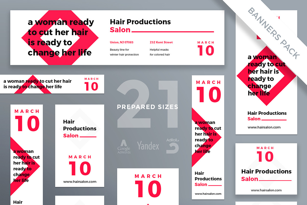 Banners Pack | Hair Salon in Templates - product preview 8