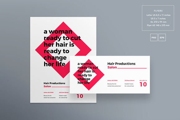 Print Pack | Hair Salon in Templates - product preview 3