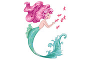 Mermaid vector / Cute Girl