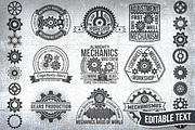 Gears logo set