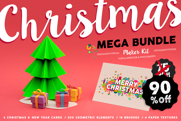 90% OFF: Christmas MEGA BUNDLE Set in Illustrations - product preview 4