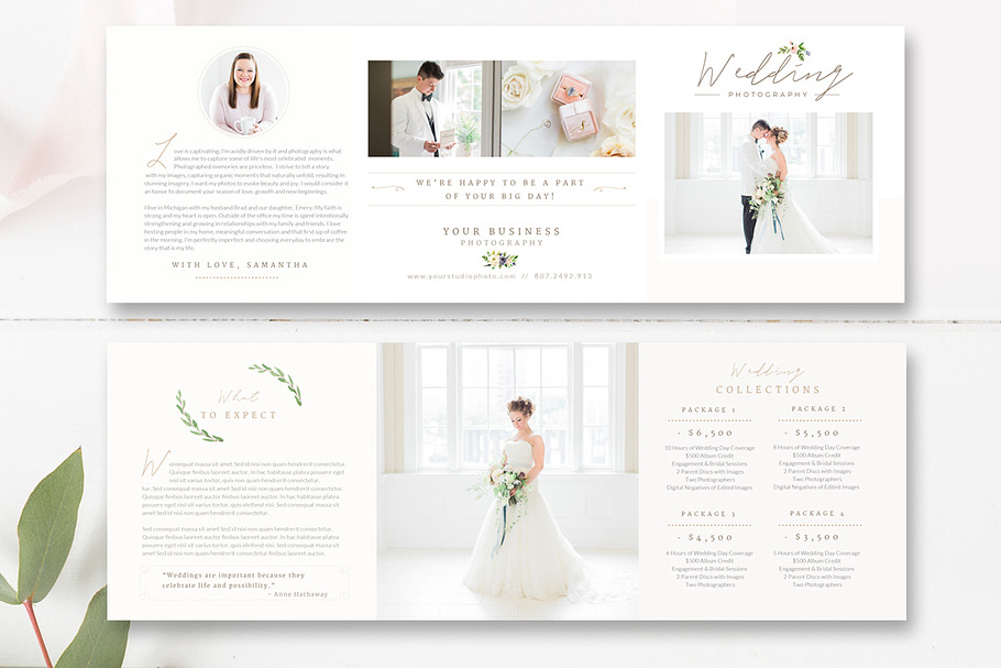 Wedding Photographer Pricing Guide in Brochure Templates - product preview 8