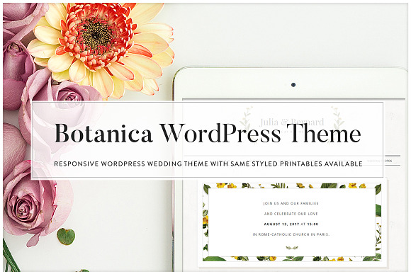 Botanica - WordPress Wedding Theme in WordPress Wedding Themes - product preview 4