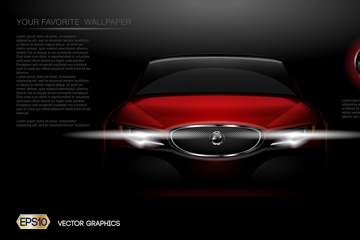 Download Vector red modern sport car mockup | Creative Mockup ...