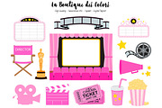 Pink Cinema Clipart