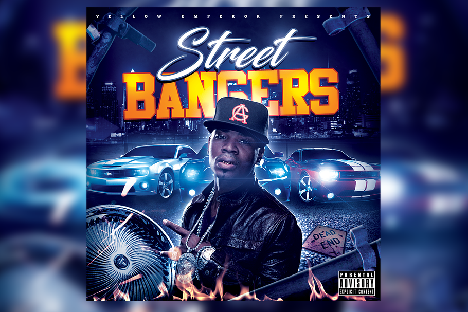 Street Bangers Mixtape CD Cover in Templates - product preview 8