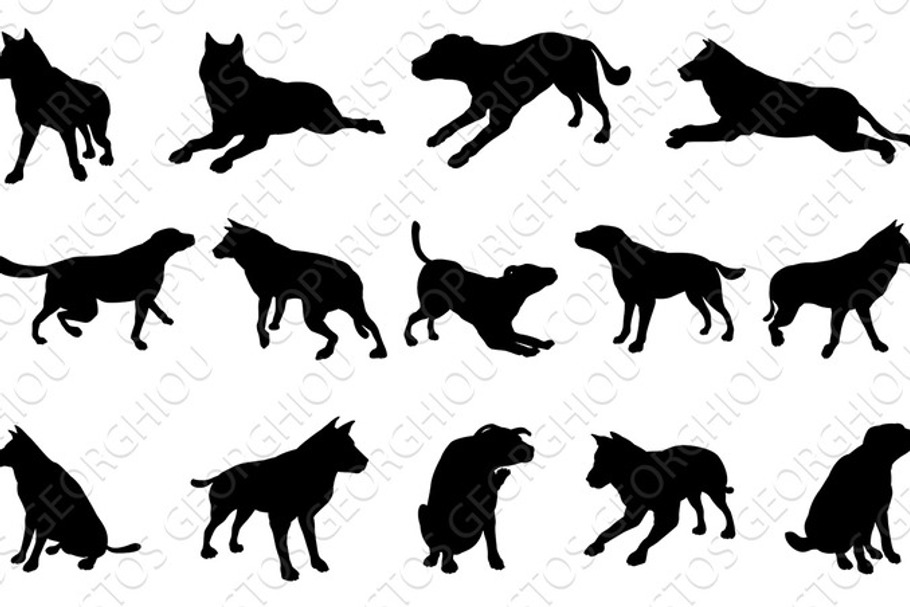 Dog Silhouettes in Illustrations - product preview 8