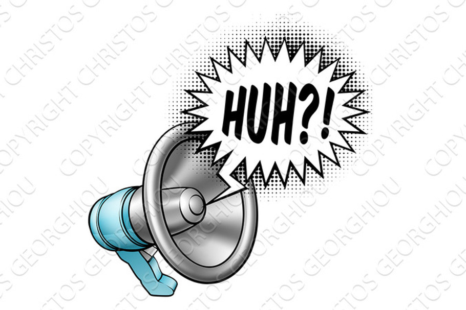 Megaphone Speech Bubble Concept in Illustrations - product preview 8