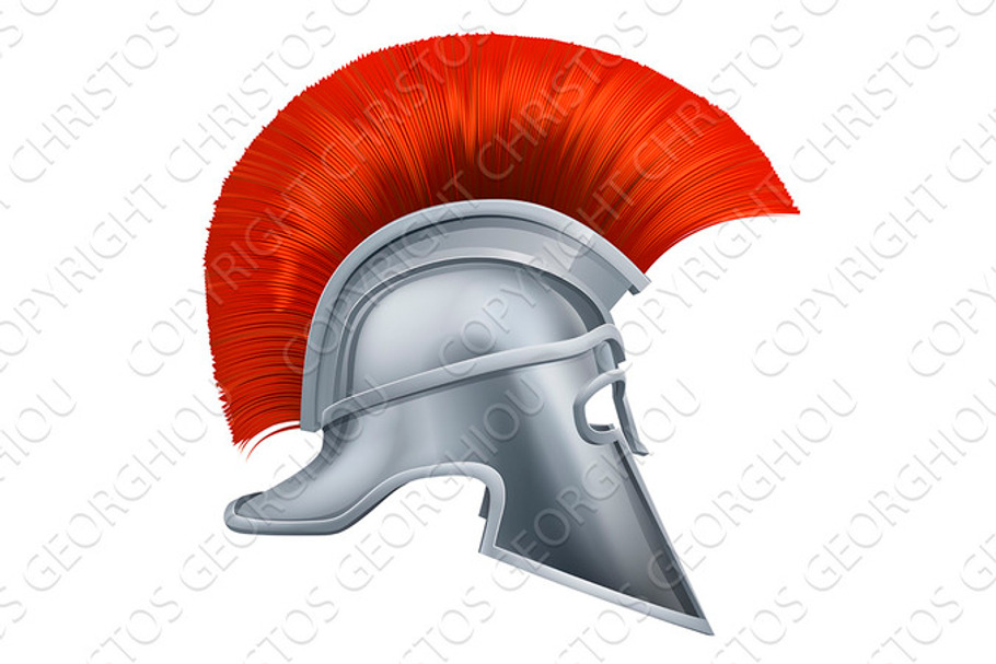 Ancient Greek Warrior Helmet in Illustrations - product preview 8