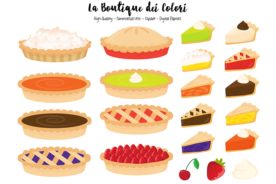 Pie Clipart in Illustrations - product preview 8