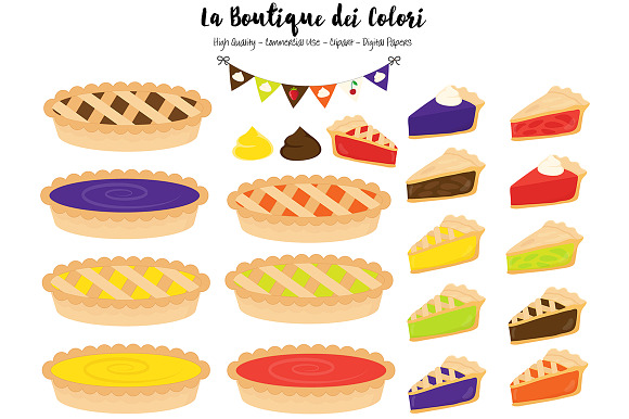 Pie Clipart in Illustrations - product preview 1