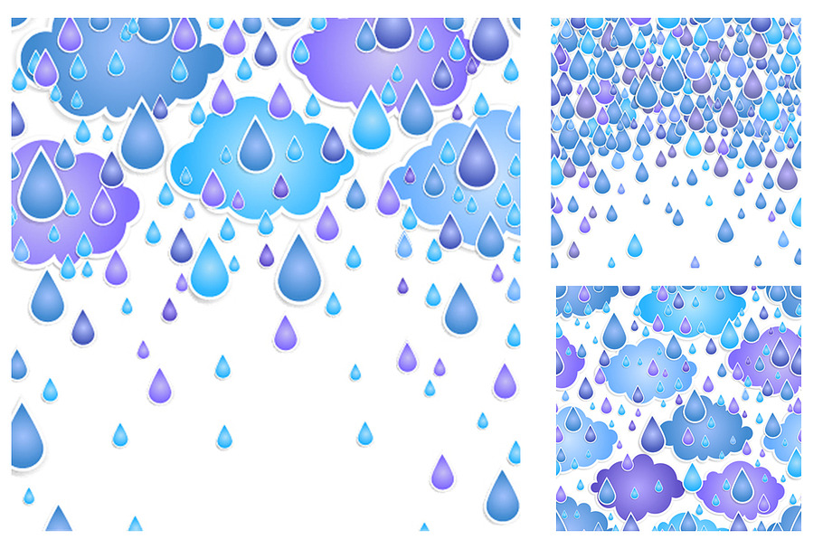 collection of backgrounds with rain in Patterns - product preview 8