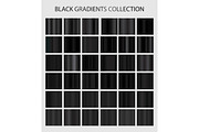 Black color gradients collection.
