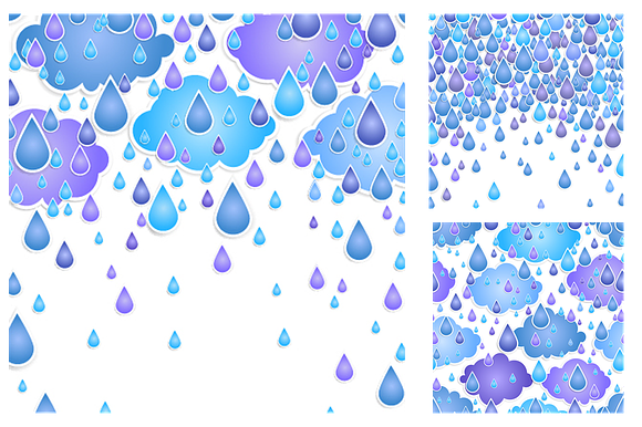 collection of backgrounds with rain in Patterns - product preview 1