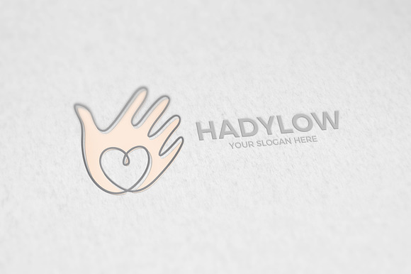 Vector Hand With Heart Logo Design in Logo Templates - product preview 2