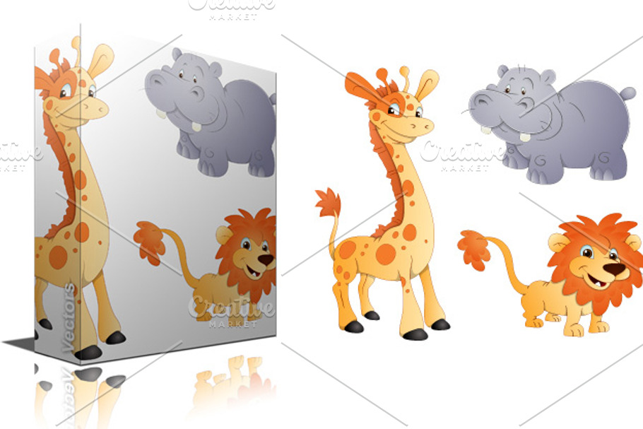 Cute Animals PNG & Vectors in Illustrations - product preview 8