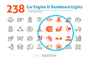 Car Engine & Dashboard Lights Symbol