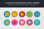 10 Circular Photography Logos/Badges