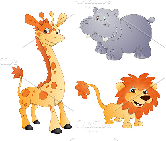 Cute Animals PNG & Vectors in Illustrations - product preview 1