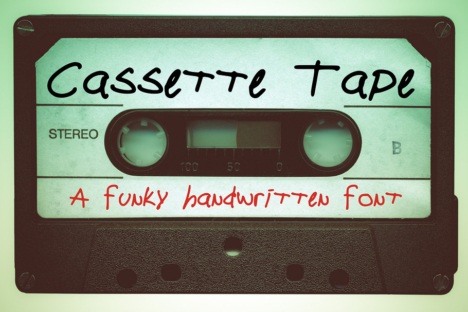Cassette Tape A Funky Font