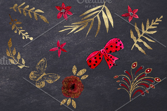 GLITTERIZED clipart & pattern 2 in Illustrations - product preview 1
