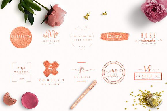 50 ROSE LOGO PACK in Logo Templates - product preview 1