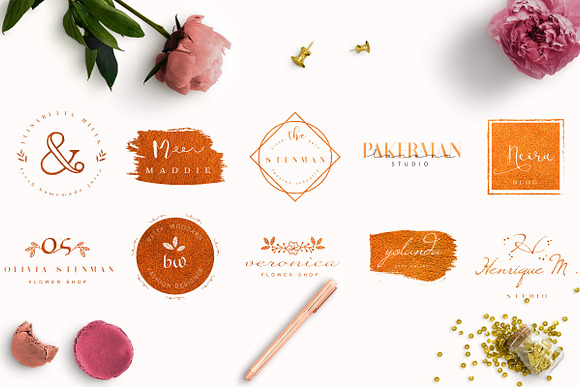 50 ROSE LOGO PACK in Logo Templates - product preview 2