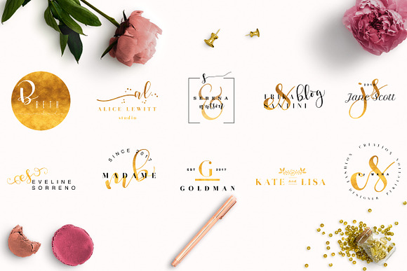 50 ROSE LOGO PACK in Logo Templates - product preview 3