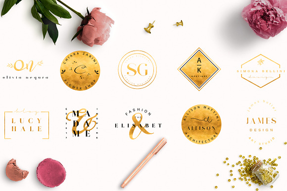 50 ROSE LOGO PACK in Logo Templates - product preview 4