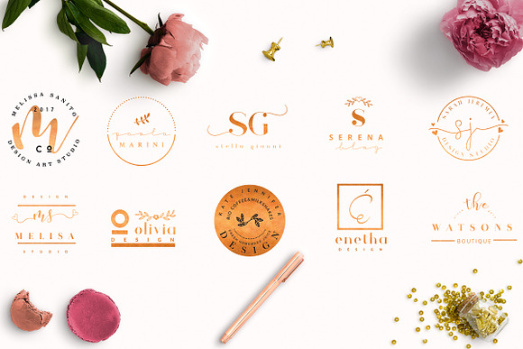 50 ROSE LOGO PACK in Logo Templates - product preview 5